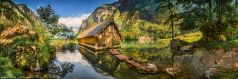 Bootshaus am Obersee in Berchtesgaden / Bayern / Tirol / Alpen / Deutschland