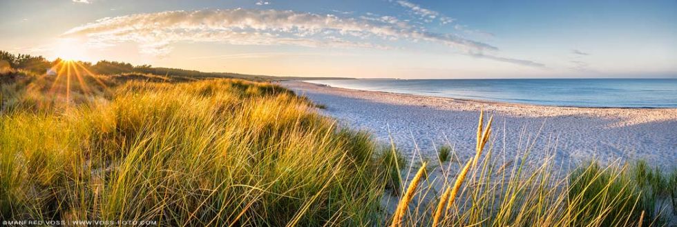 * Prerow Strand Panorama * Ostsee Sonnenuntergang .