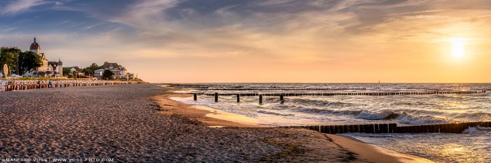 * Strand von Kühlungsborn * Strand von Kühlungsborn an der Ostsee zum Sonnenuntergang.