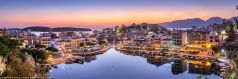 Die Stadt Agios Nikolaos auf der Insel Kreta in Griechenland