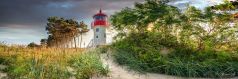 Leuchtturm / Leuchtfeuer Gellen auf der Insel Hiddensee in Mecklenburg Vorpommern /Deutschland , Panoramabild