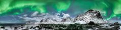 Moonlight Aurora Borealis 360° , Lofoten / Norwegen