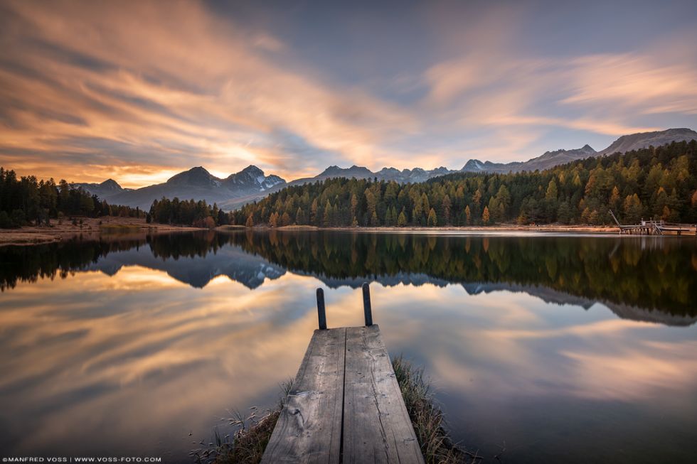 * Stazersee zum Sonnenuntergang * Der Stazersee bei Sanke Moritz in der Schweiz.