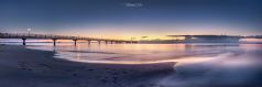 Seebrücke von Scharbeutz an der Ostsee im stimmungsvollen Morgenlicht