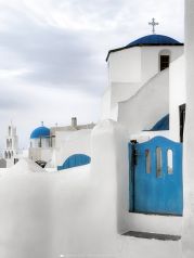 Santorin , Santorini , Griechenland , blau weiss