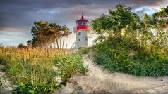 Leuchtturm / Leuchtfeuer Gellen auf der Insel Hiddensee in Mecklenburg Vorpommern /Deutschland