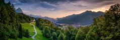 Kirche bei Garmisch Partenkirchen / Bayern / Alpen / Deutschland