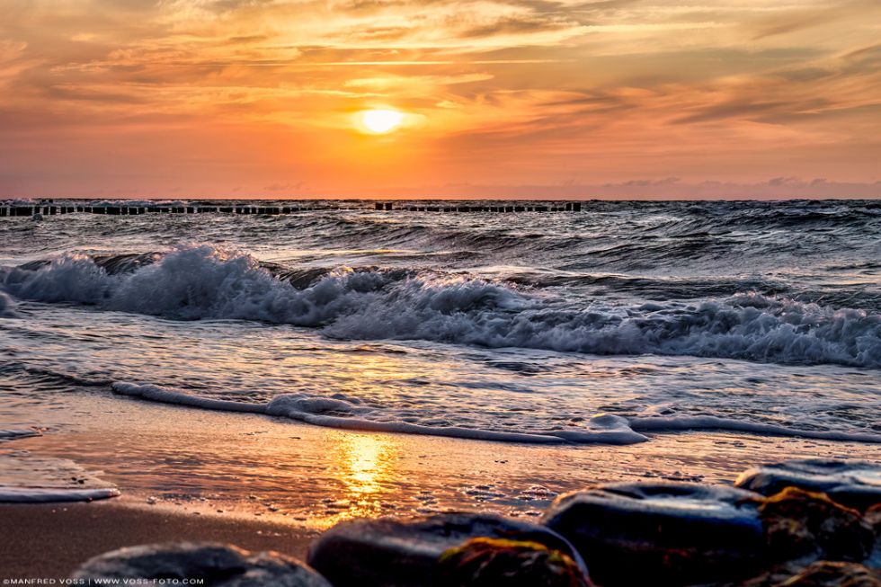 * Ostsee Sonnenuntergang * Strand von Kühlungsborn an der Ostsee zum Sonnenuntergang.