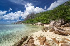Seychellen Bay , Insel La Digue , Seychellen / Indischer Ozean