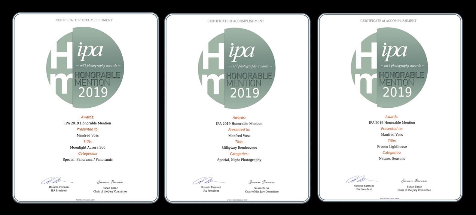 Honorable Mentions IPA Awards 2019