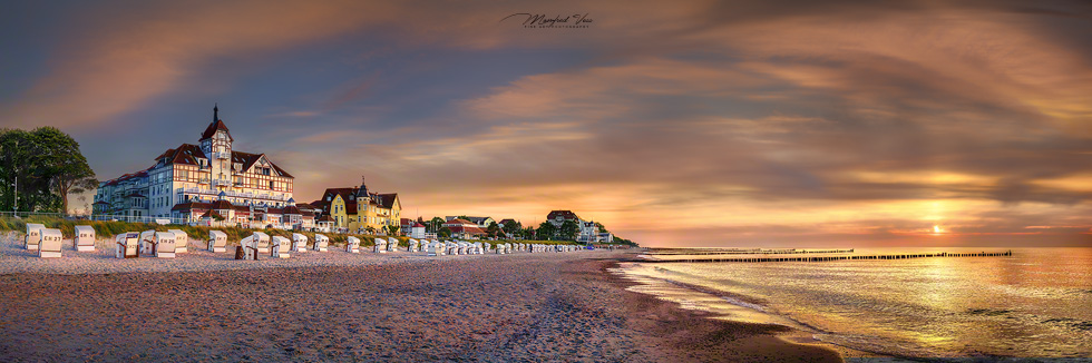 Strand von Kühlungsborn zum Sonnenuntergang , Mecklenburg Vorpommern /Deutschland