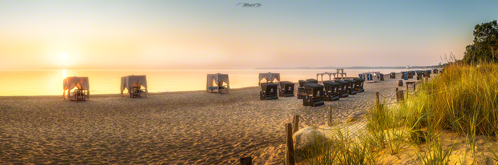 Der Hamptons-Strand von Scharbeutz / Deutschland