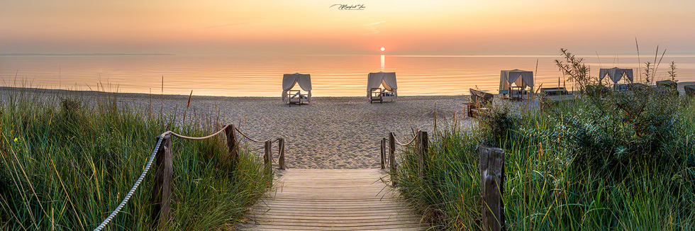 Der Hamptons-Strand von Scharbeutz / Deutschland