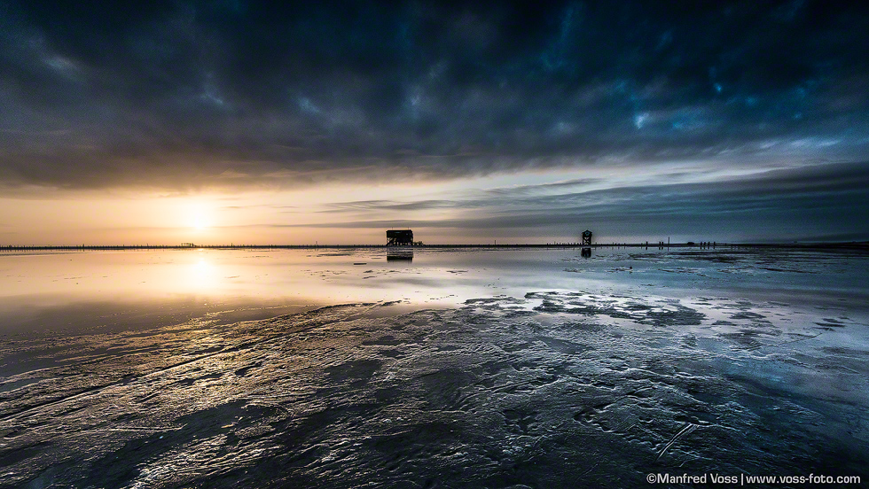 Wintersonne , Nordsee / Deutschland
