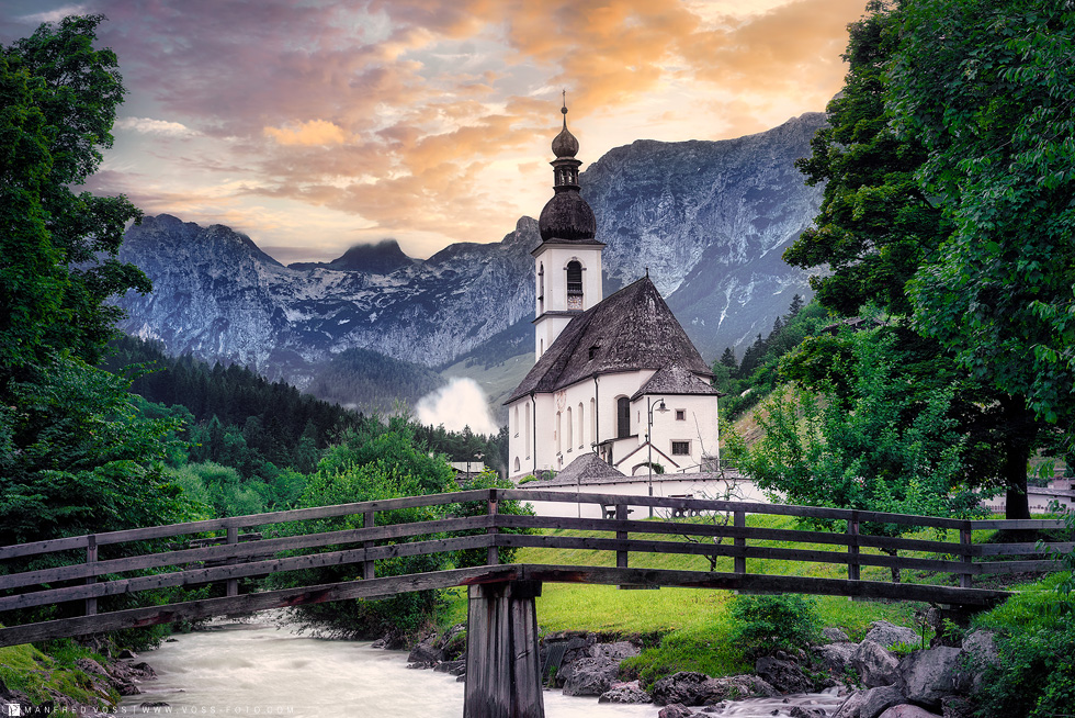 Kirche St. Sebastian in Ramsau in Bayern bei Berchtesgaden