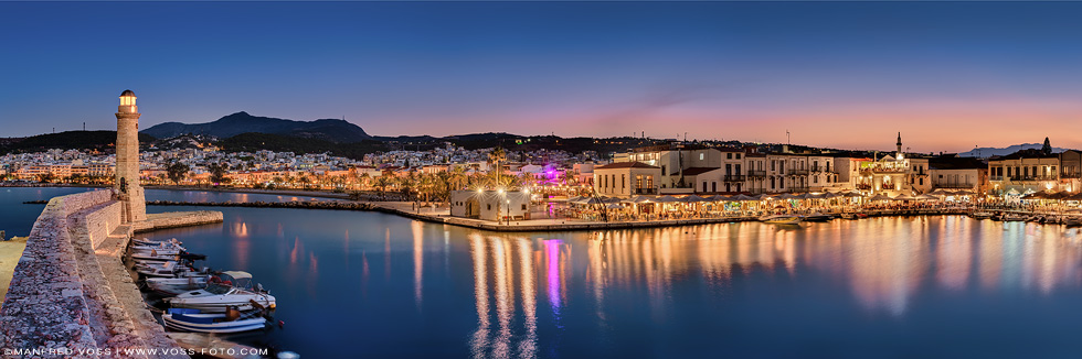 Der Hafen von Rethymnon auf der Insel Kreta