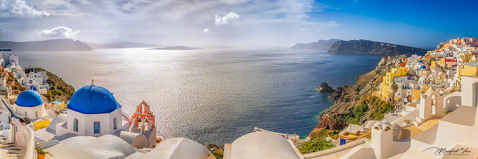 Santorin , Santorini , Griechenland , Oia zur Sonnenaufgang