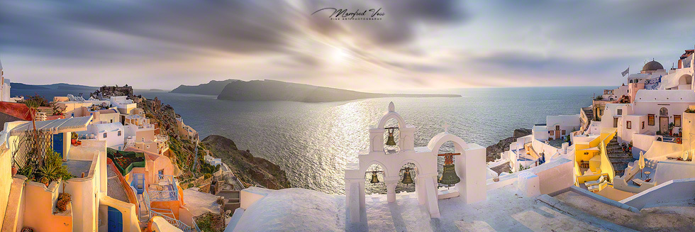 Santorin , Santorini , Griechenland , Glockenturm auf der Insel Santorin