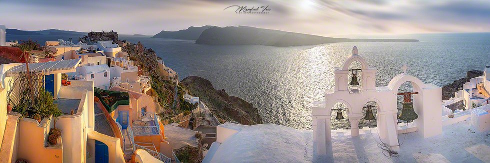 Santorin , Santorini , Griechenland , Glockenturm auf der Insel Santorin