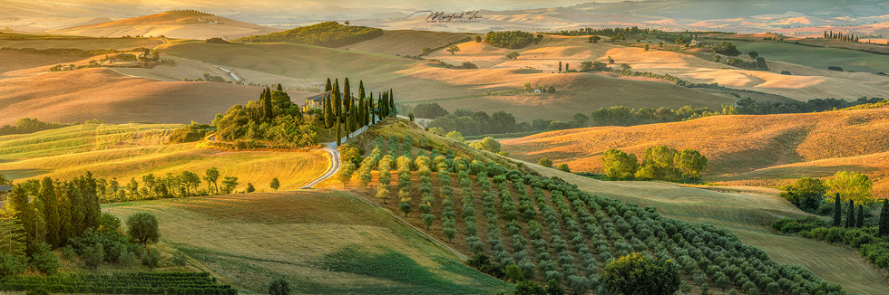 Podere in schöner Hügellandschaft in der Toskana in Italien
