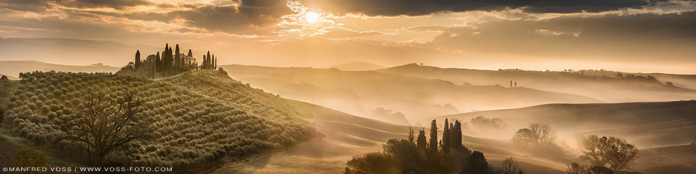 Breites XXL Panorama aus der Toskana in Italien