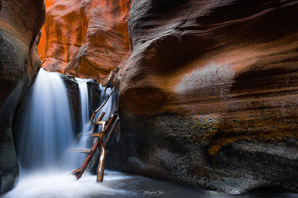 Wooden stairs / near Zion Nationalpark / Utah / USA